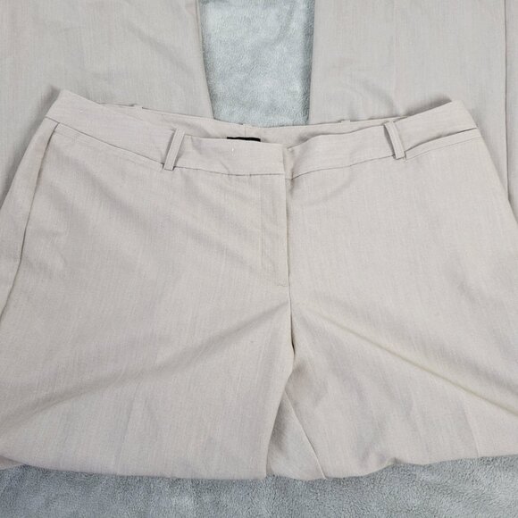 Worthington Curvy Fit Womens Pants 18 Plus Boot Cut Beige Zip Fly SL105E - Picture 3 of 9